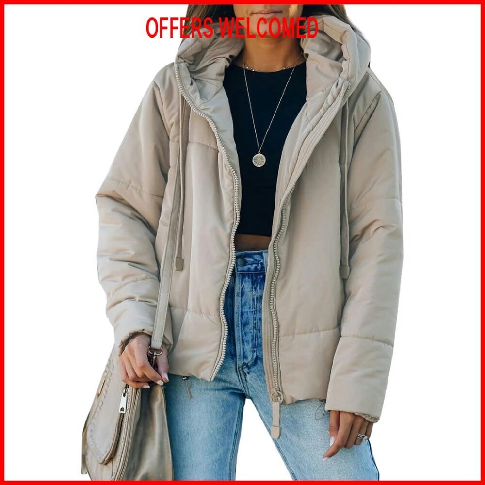 Women's Winter Puffer Jacket Hooded Full Zip Casual Oversized